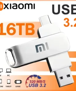 Alternative view of Xiaomi 16TB USB3.2 Flash Drive Metal High-Speed Pen Drive 8TB 4TB Waterproof Type-C USB Pen Drive For Computer Storage Devices