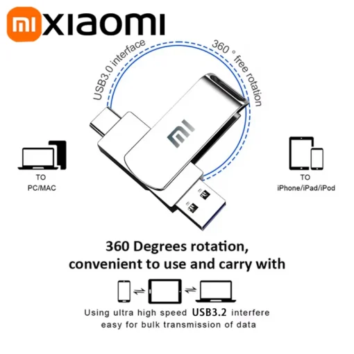 Xiaomi 16TB USB3.2 Flash Drive Metal High-Speed Pen Drive 8TB 4TB Waterproof Type-C USB Pen Drive For Computer Storage Devices - Image 5